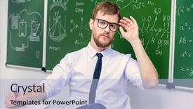  Presentation with chemistry educational - PPT theme enhanced with conducts a chemistry lesson education background and a light blue colored foreground