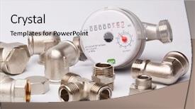  Presentation with water meter - Slides enhanced with conduiting system - new water meter with fittings background and a white colored foreground