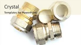  Presentation with plumbing - Slides consisting of conduiting system - nut plumbing isolated background and a  colored foreground