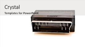  Presentation with power plug animated - Cool new presentation theme with audio visual information - scart converter plug backdrop and a white colored foreground