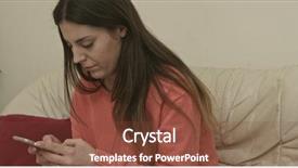  Presentation with conecting - Cool new theme with conectivities - woman on sofa using her backdrop and a  colored foreground