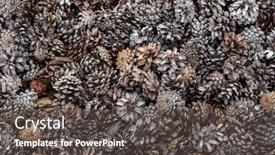 Presentation with mulch - PPT layouts having cones-in-the-garden-organic background and a dark gray colored foreground