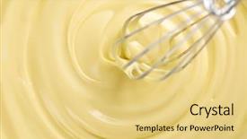  Presentation with molten - Presentation theme having confectioanery - white chocolate mixing background and a yellow colored foreground