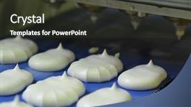  Presentation with biscuit - Presentation design consisting of confectionary food industry - biscuit made in bakery background and a  colored foreground