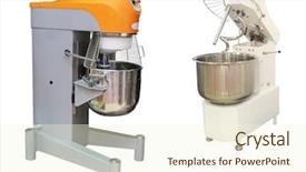  Presentation with textile industry white - Presentation theme consisting of confectionary food industry - industrial dough mixer background and a  colored foreground