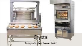  Presentation with wash - Colorful PPT theme enhanced with confectionary food industry - young woman wash the window backdrop and a  colored foreground