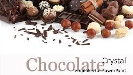  Presentation with confectionery - Audience pleasing PPT layouts consisting of confectionery - delicious chocolate candies on white backdrop and a white colored foreground