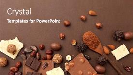  Presentation with milk powder - Beautiful presentation design featuring confectionery-and-food-concept-milk backdrop and a violet colored foreground