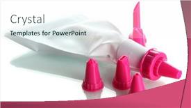  Presentation with confectionery - Colorful presentation theme enhanced with confectionery-bag-and-replaceable-nozzles backdrop and a sky blue colored foreground