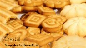  Presentation with confectionery - Colorful slides enhanced with confectionery products backdrop and a gold colored foreground