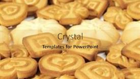  Presentation with confectionery - Cool new PPT layouts with confectionery products backdrop and a yellow colored foreground