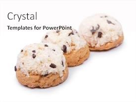 Confectionery With Coconut Flakes PPT template 75 | CrystalGraphics