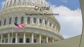  Presentation with united states capitol building - Beautiful slide deck featuring confederate flag - us capitol building dome detail backdrop and a light gray colored foreground