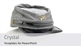  Presentation with civil war - Slide deck consisting of confederate-soldiers-civil-war-cap background and a light gray colored foreground