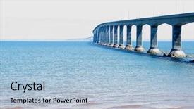  Presentation with tide - Presentation theme having confederation bridge at low tide background and a light blue colored foreground