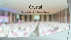  Presentation with blur - Slides with conference banqueting - abstract blur wedding hall background and a  colored foreground