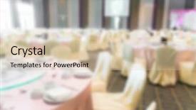  Presentation with blur - Audience pleasing PPT theme consisting of conference banqueting - abstract blur wedding hall backdrop and a  colored foreground