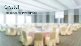  Presentation with wedding blue and yellow - Audience pleasing theme consisting of conference banqueting - abstract blur wedding hall backdrop and a  colored foreground