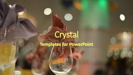  Presentation with wedding banquet table - Slides enhanced with conference banqueting - banquet wedding table setting shallow background and a  colored foreground