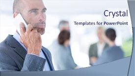  Presentation with team meeting - PPT theme with conference call - business team during meeting background and a sky blue colored foreground