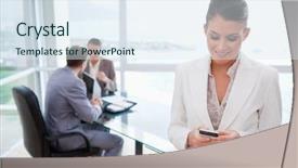  Presentation with team discussion marketing - Slides having conference call - marketing manager reading text message background and a sky blue colored foreground