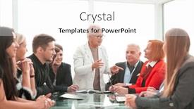  Presentation with discussion - Theme consisting of conference-discussion-talking-sharing-ideas background and a white colored foreground