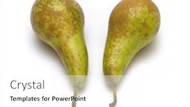  Presentation with pear - PPT theme enhanced with conference-green-pear-isolated background and a white colored foreground