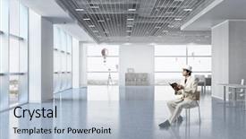  Presentation with old book - Presentation theme having conference history - elegant businessman read old book background and a  colored foreground