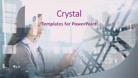  Presentation with interior - Amazing PPT theme having conference room 3d rendering - elegant businesswoman in office interior backdrop and a  colored foreground