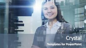  Presentation with interior - Audience pleasing slide deck consisting of conference room 3d rendering - elegant businesswoman in office interior backdrop and a  colored foreground