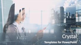  Presentation with interior - Audience pleasing slide deck consisting of conference room 3d rendering - elegant businesswoman in office interior backdrop and a  colored foreground