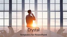  Presentation with media - Amazing PPT layouts having conference room 3d rendering - facing new day mixed media backdrop and a coral colored foreground