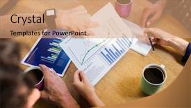  Presentation with data meeting education - Theme consisting of conference room seating chart - colleagues having a meeting background and a  colored foreground