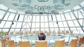  Presentation with round table - PPT layouts with conference room with round table background and a light blue colored foreground