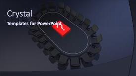  Presentation with conference table - PPT layouts consisting of conference table background and a wine colored foreground