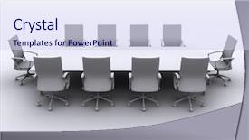  Presentation with conference table - Amazing theme having conference table backdrop and a sky blue colored foreground