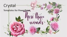  Presentation with confession - PPT layouts with confession - postcard with flowers background and a light gray colored foreground