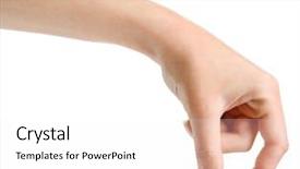  Presentation with human - Amazing presentation theme having confession faith - human hand isolated on white backdrop and a white colored foreground