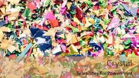  Presentation with confetti - Presentation featuring confetti-backgroubd-image background and a coral colored foreground