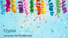  Presentation with confetti - Theme having confetti background for christmas background and a arctic colored foreground