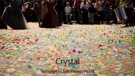  Presentation with lohri festival - Colorful presentation theme enhanced with confetti falling during a festival backdrop and a  colored foreground