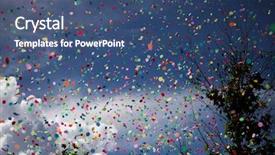  Presentation with festival - PPT theme having confetti falling during a festival background and a  colored foreground