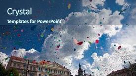  Presentation with festival in jammu and kashmir - Presentation theme featuring confetti falling during a festival background and a  colored foreground