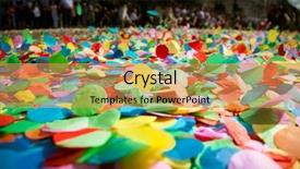  Presentation with festival - Presentation theme having confetti falling during a festival background and a  colored foreground