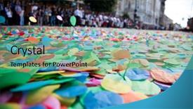  Presentation with festival in jammu and kashmir - Presentation theme consisting of confetti falling during a festival background and a  colored foreground