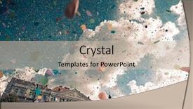  Presentation with festival - Amazing PPT theme having confetti falling during a festival backdrop and a  colored foreground