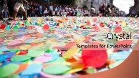 Presentation with hindu karnataka festival - Colorful slides enhanced with confetti falling during a festival backdrop and a  colored foreground