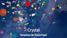  Presentation with festival - Amazing slide deck having confetti falling during a festival backdrop and a  colored foreground