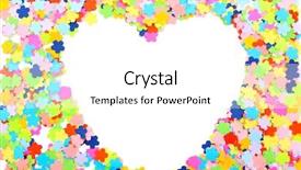  Presentation with confetti - Cool new PPT theme with confetti frame close up backdrop and a white colored foreground