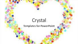  Presentation with confetti - PPT theme consisting of confetti frame isolated on white background and a white colored foreground